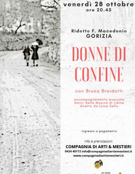 VENERDÌ 28/10 RECITAL MUSICALE DONNE DI CONFINE