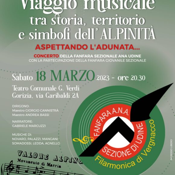 SABATO 18 MARZO FESTA IN MUSICA PER GLI ALPINI