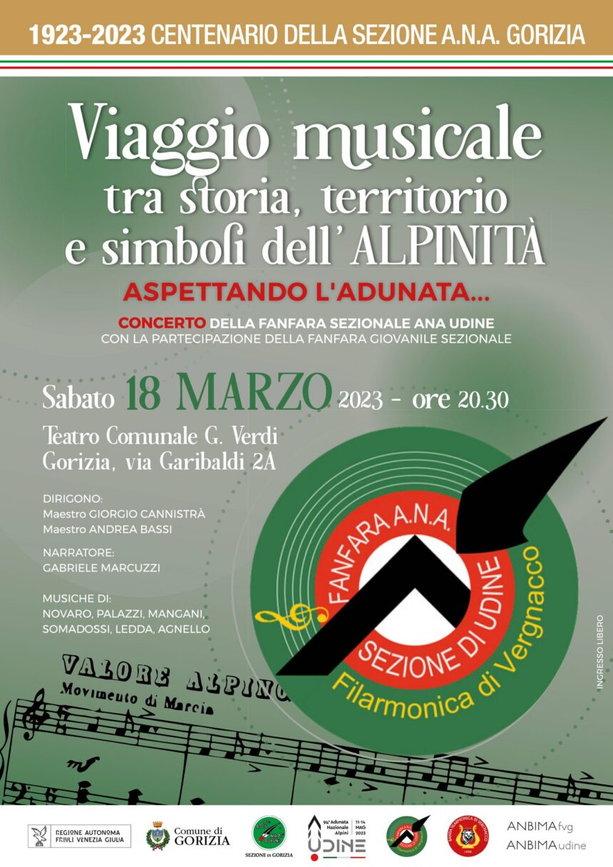 SABATO 18 MARZO FESTA IN MUSICA PER GLI ALPINI