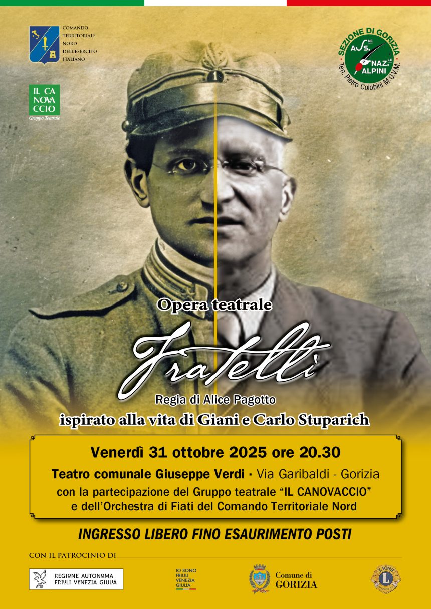 Al Teatro Verdi di Gorizia “Fratelli”: omaggio teatrale ai fratelli Stuparich Al Teatro Verdi di Gorizia “Fratelli”: omaggio teatrale ai fratelli Stuparich